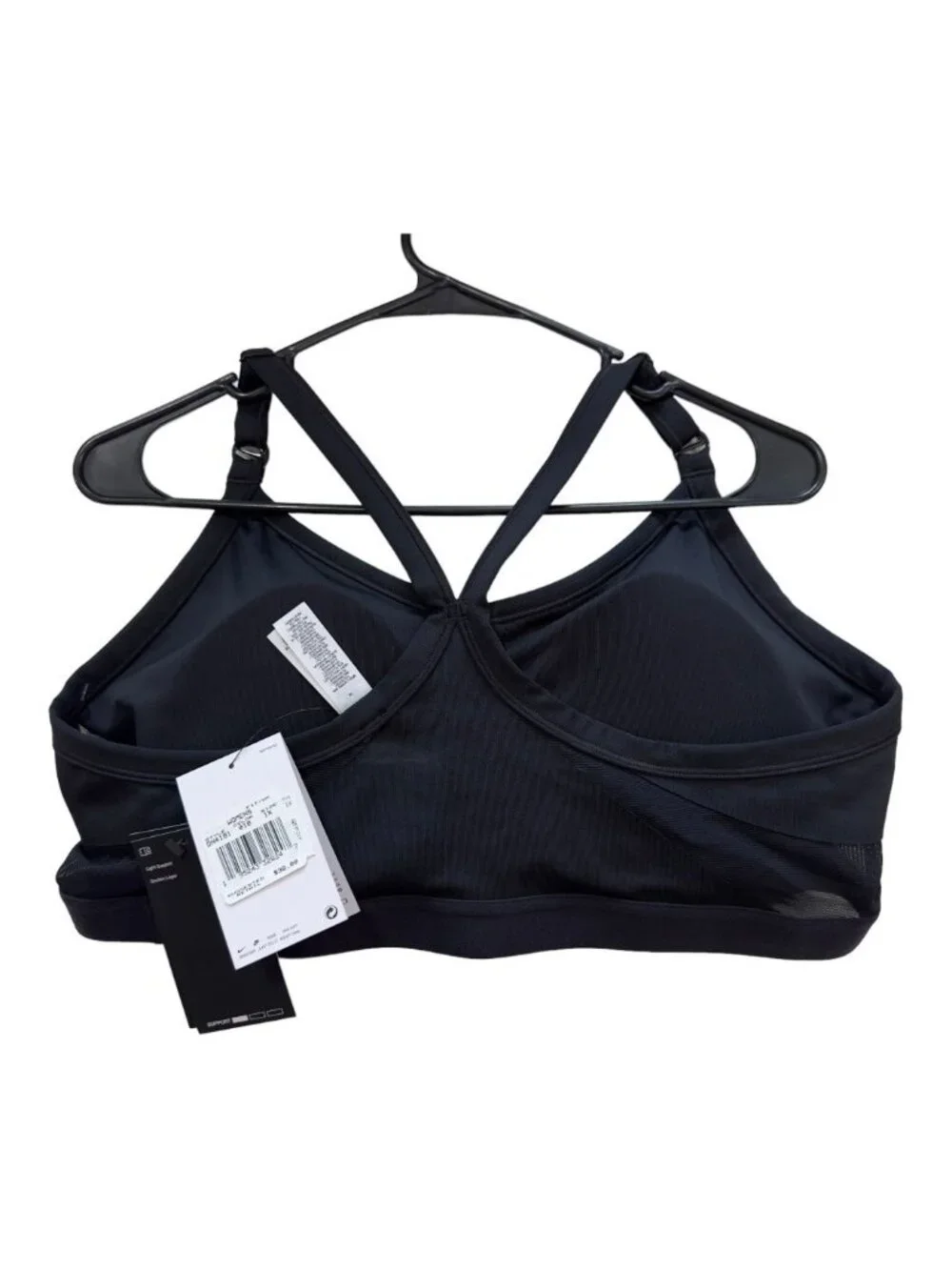NIKE Dry Fit Women Plus Size 1X Black Racerback Sport Indy Bra DN4181 NEW W/TAGS